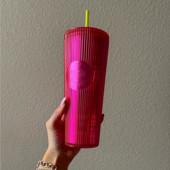 Starbucks Other - Starbucks Iridescent Magenta Bling Cold Cup Tumbler